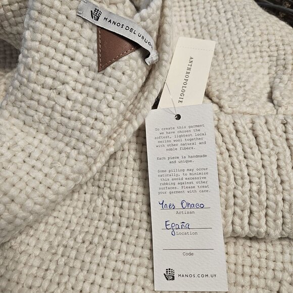 Anthropologie Manos Del Uruguay Fringed Duster Cardigan One Size - Picture 10 of 11